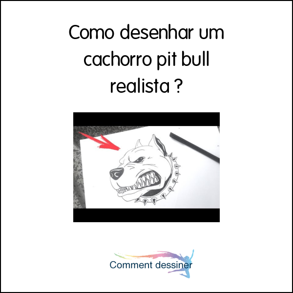 Como desenhar um cachorro pit bull realista